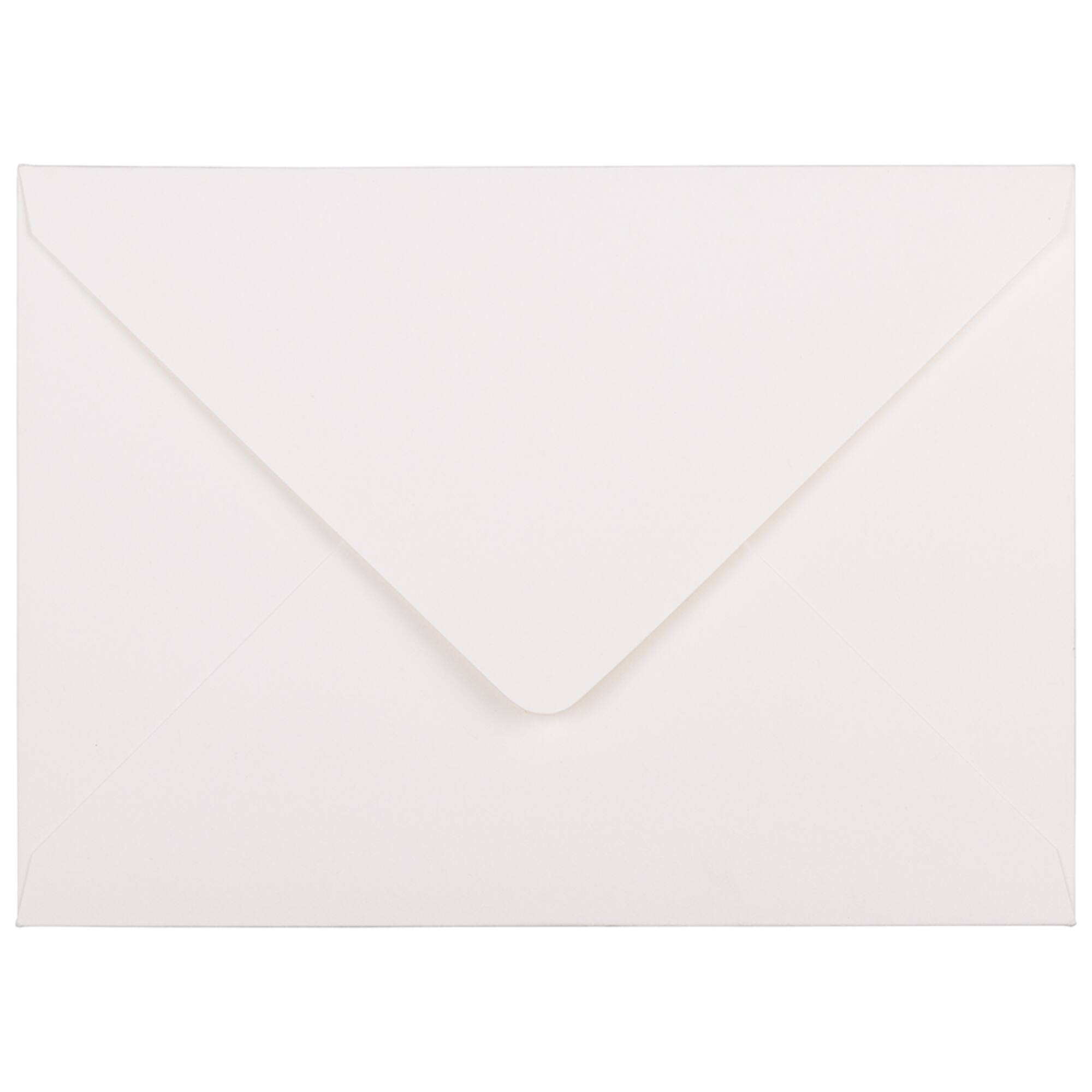 JAM Paper A7 Bright White Laid Strathmore Invitation Envelopes with Euro Flap